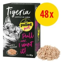Tigeria Pulled Meat 48 X 85 G Comida Húmeda Para Gatos