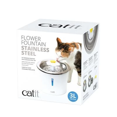 Bebedero Fuente Catit Flower Fountain De Acero, 3 L 5 Bebedero Fuente Catit Flower Fountain De Acero, 3 L - Imagen 5