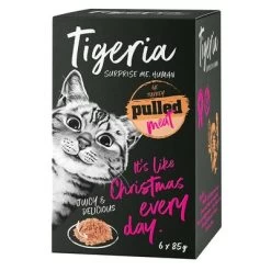 Tigeria Pulled Meat 48 X 85 G Comida Húmeda Para Gatos -Trixie Ventas 135598 pla tigeria pulledmeat pute 6x85g hs 7