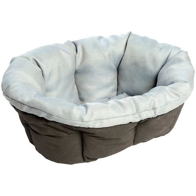 Cesta Ferplast Siesta Deluxe Negra Con Funda Sofá Tweed Azul 6 Cesta Ferplast Siesta Deluxe Negra Con Funda Sofá Tweed Azul - Imagen 6