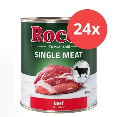 Pack Ahorro Rocco Single Meat 24 X 800 G Comida Húmeda Para Perros 1 Pack Ahorro Rocco Single Meat 24 X 800 G Comida Húmeda Para Perros