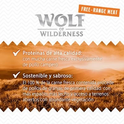 Wolf Of Wilderness Free Range 6 X 400 G / 800 G - Pack De Prueba 16 Wolf Of Wilderness Free Range 6 X 400 G / 800 G - Pack De Prueba - Imagen 16