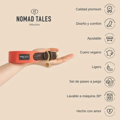 Collar Nomad Tales Bloom Caramelo Para Perros 3 Collar Nomad Tales Bloom Caramelo Para Perros - Imagen 3