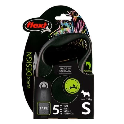 Correa Extensible Flexi Black Design Con Cinta De 5 M 4 Correa Extensible Flexi Black Design Con Cinta De 5 M - Imagen 4