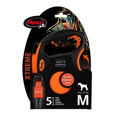 Correa Extensible Flexi Xtreme Naranja Con Cinta De 5 M 7 Correa Extensible Flexi Xtreme Naranja Con Cinta De 5 M - Imagen 7