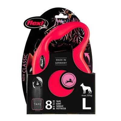 Correa Extensible Flexi New Classic Roja Con Cinta De 8 M 2 Correa Extensible Flexi New Classic Roja Con Cinta De 8 M - Imagen 2