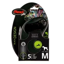 Correa Extensible Flexi Black Design Con Cordón De 5 M -Trixie Ventas 253796 pla flexi black design seilleine schwarz medium 5m hs 01 1