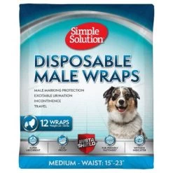 Simple Solution Pañal Desechable Para Perros Macho 11 Simple Solution Pañal Desechable Para Perros Macho -Trixie Ventas 265997 pla simplesolution disposable male wrap medium hs 01 6