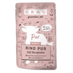 GRAU Adulto Sin Cereales Para Gatos 16 X 125 G -Trixie Ventas 268997 pla grau katze rind pur pouch 125g hs 04 1