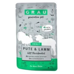 GRAU Adulto Sin Cereales Para Gatos 16 X 125 G -Trixie Ventas 269097 pla grau katze pute lamm pouch 125g hs 03 3