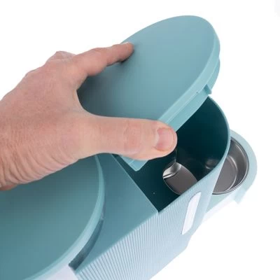 TIAKI Tolva Para Pienso Y Agua, Azul Claro Para Mascotas 13 TIAKI Tolva Para Pienso Y Agua, Azul Claro Para Mascotas - Imagen 13