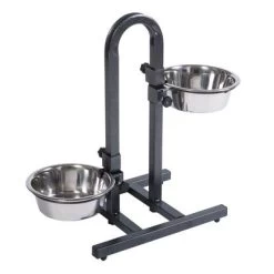 Soporte Ajustable Con Dos Comederos De 1,6 L