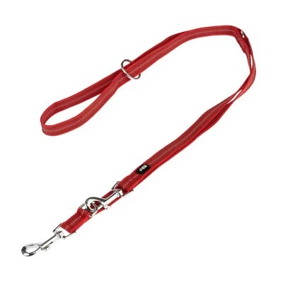 Correa Ajustable TIAKI Reflective Rubber Roja Para Perros 1 Correa Ajustable TIAKI Reflective Rubber Roja Para Perros