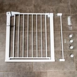 Barrera Blanca TIAKI Con 7 Cm De Extensión Para Perros -Trixie Ventas 334597 tiaki dog gate white fg 8223 9