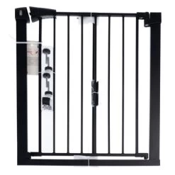 Barrera Negra TIAKI Con 7 Cm De Extensión Para Perros 23 Barrera Negra TIAKI Con 7 Cm De Extensión Para Perros -Trixie Ventas 334696 pla tiaki dog gate black fg 8090 7