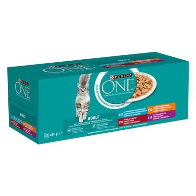 Purina ONE Adult Comida Húmeda Para Gatos 40 X 85 G - Pack Mixto 2 Purina ONE Adult Comida Húmeda Para Gatos 40 X 85 G - Pack Mixto - Imagen 2