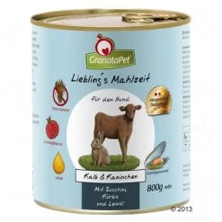 GranataPet Liebling's Mahlzeit 6 X 800 G -Trixie Ventas 383711 granatapetkalbkaninc 3