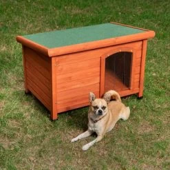 Caseta De Madera Woody Con Puerta Para Perros 25 Caseta De Madera Woody Con Puerta Para Perros -Trixie Ventas 55517 woody flachdach outside fg 9073 9