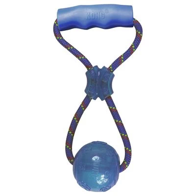 KONG Squeezz Ball Pelota Con Cuerda Para Perros 1 KONG Squeezz Ball Pelota Con Cuerda Para Perros