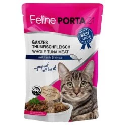 Feline Porta 21 En Bolsitas 24 X 100 G -Trixie Ventas 7165 pla felineporta21 tunashrimps pouch 5