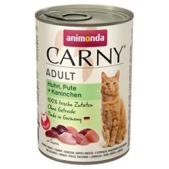Animonda Carny Adult 6 X 400 G 25 Animonda Carny Adult 6 X 400 G -Trixie Ventas 80605 pla animonda carny adult huhn pute kaninchen 400g hs 01 0