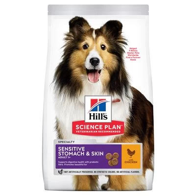 Hill's Science Plan Hill's Adult 1+ Sensitive Stomach & Skin Medium Science Plan Con Pollo 1 Hill's Science Plan Hill's Adult 1+ Sensitive Stomach & Skin Medium Science Plan Con Pollo