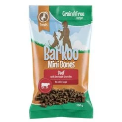 Barkoo Mini Bones Sin Cereales - Pack Ahorro 12 Barkoo Mini Bones Sin Cereales - Pack Ahorro -Trixie Ventas barkoo minibones gf 200g beef 1000x1000 0