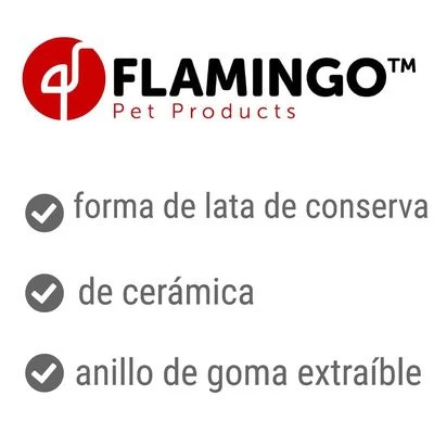 Comedero De Cerámica Gato Auri Flamingo 2 Comedero De Cerámica Gato Auri Flamingo - Imagen 2