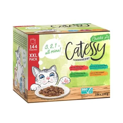 Catessy Bocaditos En Salsa O Gelatina 144 X 100 G - Pack Mixto XXL 2 Catessy Bocaditos En Salsa O Gelatina 144 X 100 G - Pack Mixto XXL - Imagen 2