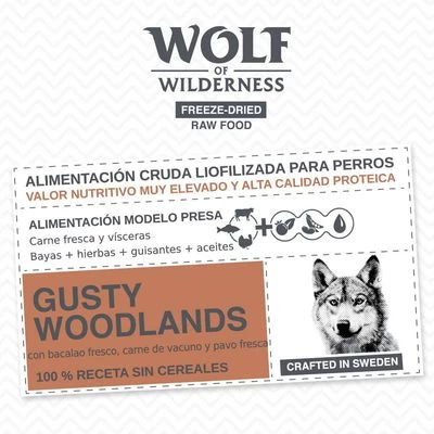 Wolf Of Wilderness Gusty Woodlands Con Vacuno, Bacalao Y Pavo 4 Wolf Of Wilderness Gusty Woodlands Con Vacuno, Bacalao Y Pavo - Imagen 4