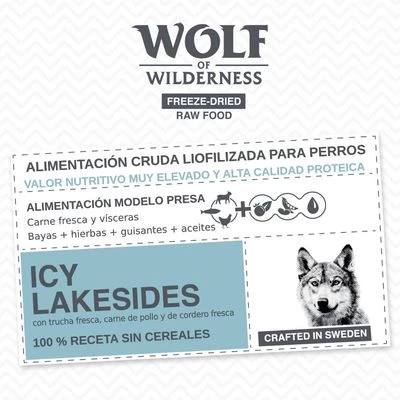 Wolf Of Wilderness Icy Lakesides Con Cordero, Trucha Y Pollo 4 Wolf Of Wilderness Icy Lakesides Con Cordero, Trucha Y Pollo - Imagen 4