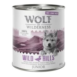 Wolf Of Wilderness Free Range Junior 6 X 800 G